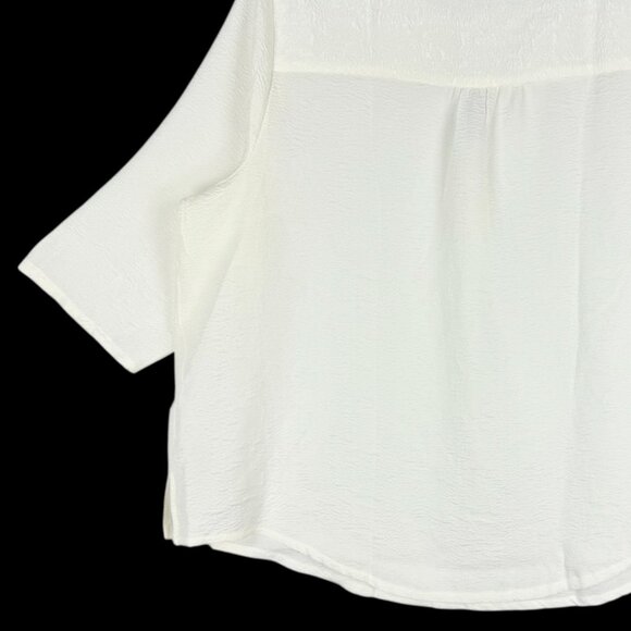Liz Claiborne Women's Pullover 3/4 Sleeve Cream Blouse Plus Size 3X NWT - Picture 6 of 12